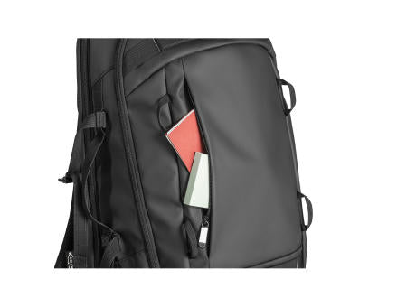 KAMPALA. Laptop-Rucksack aus 900D hochdichtem recyceltem Polyester mit wasserdichter Beschichtung und 210D Futter aus recyceltem Polyester 17'3"