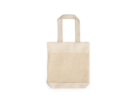 MUMBAI. Tragetasche mit Mesh aus 100% Baumwolle (180 g/m²)
