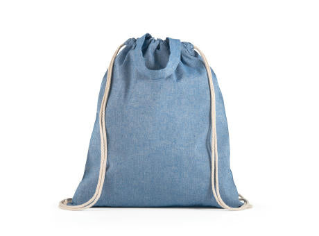 RISSANI. Tragetasche/Turnbeutel (2in1) aus recycelter Baumwolle (70%) und polyester (30% rPET) (140 g/m²)