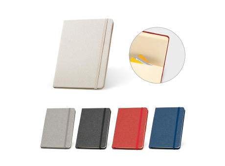 BOYD. A5 Notizbuch aus recyceltem Polyester (100% rPET) mit linierten Blättern