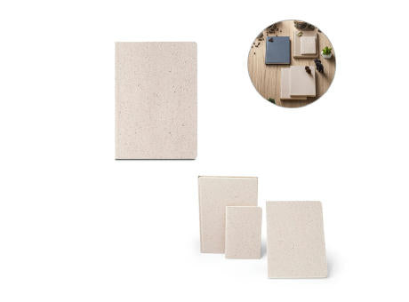 ORGANIC SEMI-RIGID. Notizbuch A5 mit semi-flexiblem Cover aus Elefantendung (80%)