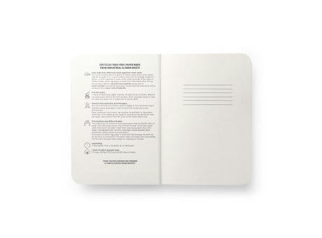 COFFEEPAD SEMI-RIGID. Notizbuch A5 mit semi-flexiblem Cover aus Kaffeeschalenverwertung (65%)