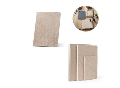 TEAPAD SEMI-RIGID. Notizbuch A5 mit semi-flexiblem Cover aus Teeblattverwertung (65%)