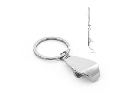 HELLI. Schlüsselanhänger aus Metall mit einem Flaschenöffner