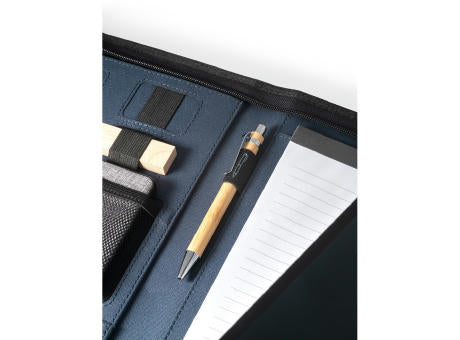 EMERGE FOLDER. A4 Mappe aus recyceltem Polyester (100% rPET) 300D mit Reißverschluss