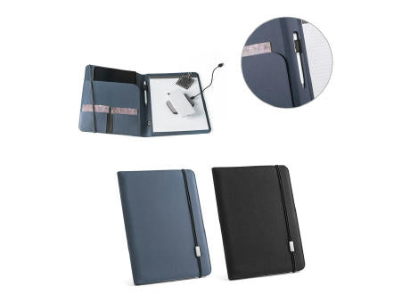 EMERGE FOLDER II. A4 Mappe aus recyceltem Polyester (100% rPET) 300D mit elastischem Verschluss