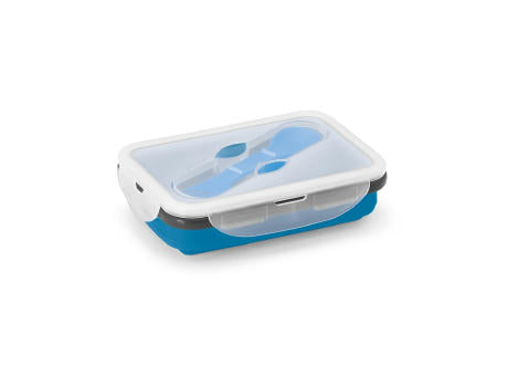 SAFFRON. Lunchbox. Faltbare hermetische Frischhaltebox aus Silikon und PP 640 mL