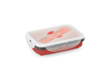 SAFFRON. Lunchbox. Faltbare hermetische Frischhaltebox aus Silikon und PP 640 mL
