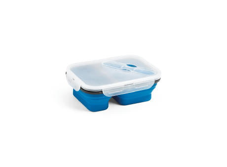 DILL. Faltbare hermetische Frischhaltebox aus Silikon und PP (480 und 760 mL)
