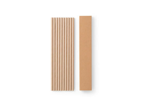 LAMONE. Strohhalm-Set aus Kraftpapier