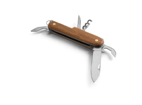 BELPIANO. Multifunktions-Taschenmesser aus Edelstahl und Holz