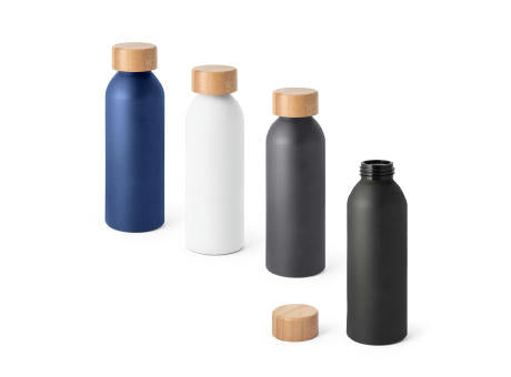 QUETA. Aluminiumflasche mit Bambusdeckel 550 ml