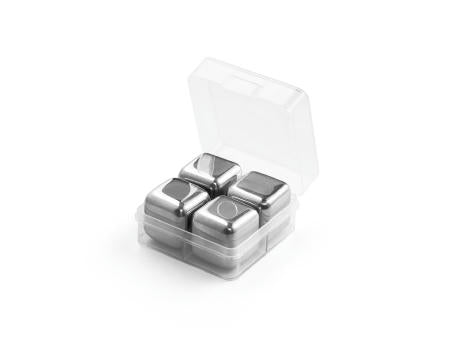 GLACIER. Set mit wiederverwendbaren Würfeln aus rostfreiem Stahl