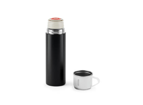 COMANECI. Doppelwandige Edelstahlflasche (90% recycelt) mit matter Oberfläche 490 ml