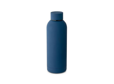 ODIN. Trinkflasche aus Edelstahl (36% recycelt) (550 mL) mit gummierter Oberfläche
