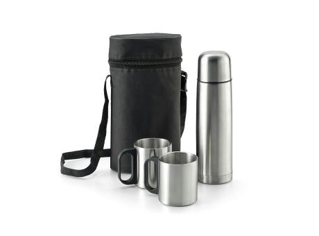 DURANT. Set aus Edelstahl-Thermoskanne und Becher