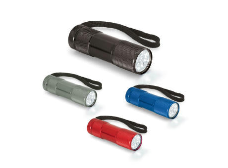 FLASHY. Taschenlampe aus Aluminium mit 9-LEDs