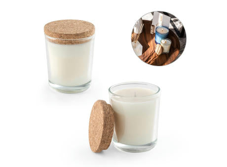 ZEN 80. Aromatische Kerze in einem Glasbecher mit Korkdeckel 80 g