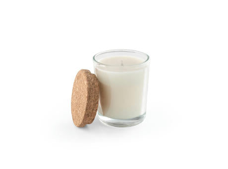 ZEN 80. Aromatische Kerze in einem Glasbecher mit Korkdeckel 80 g