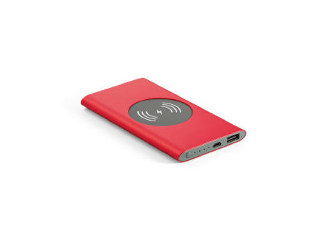 CASSINI. Powerbank 4'000 mAh mit 5W wireless Ladegerät aus Recyceltes Aluminium (100 % rAL)