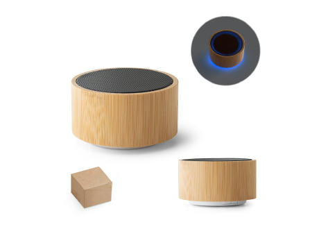 ARBER. Lautsprecher 3W mit 4 Stunden Akkulaufzeit aus Recyceltes ABS (100% rABS) und Bambus