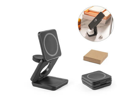 BROGLIE. Superschnelles 15W 4-in-1 magnetisches kabelloses Ladegerät aus Recyceltes ABS (100% rABS)