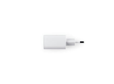 WEGENER. Ladegerät mit USB-A Anschluss 18W und USB-C 20W in Recyceltes ABS (100% rABS)