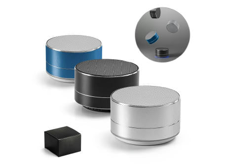 FLOREY. Lautsprecher 3W mit 3 Stunden Akkulaufzeit recyceltem Aluminium (100% rAL) und Recyceltes ABS (100% rABS)