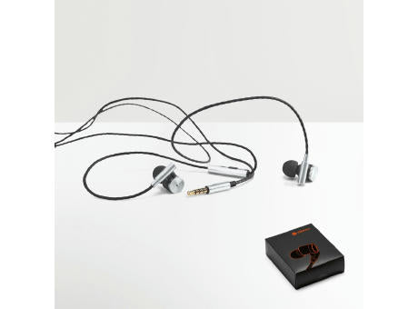 VIBRATION. In-Ear Kopfhörer aus Metall und ABS mit Mikrofon