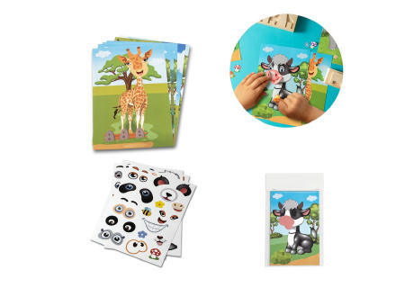 MADAGASCAR. Sticker-Set mit sechs Blättern