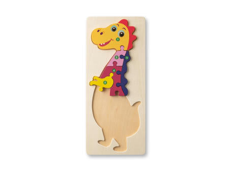 DIPLODOCO. Puzzle in Dinosaurierformat aus Kiefernsperrholz