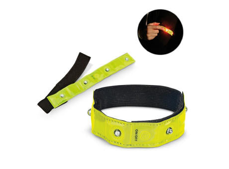 VISIBLE. Armband, reflektierend mit 4 roten LEDs