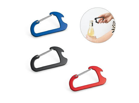CLOSE. Karabiner aus Aluminium mi Kapselöffner