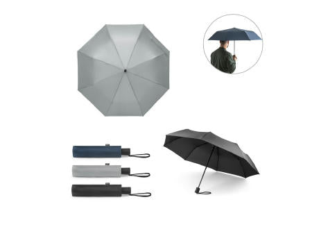 CIMONE. Faltbarer Regenschirm aus recyceltem Polyester (100% rPET) 190T Pongé mit automatischer Öffnung