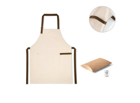 HOLM. Schürze aus 100% Canvas-Baumwolle (320 g/m²) mit Metalldetails