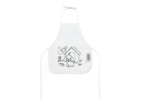 NILO. Kinderschürze zum Ausmalen aus Vliesstoff (80 g/m²)