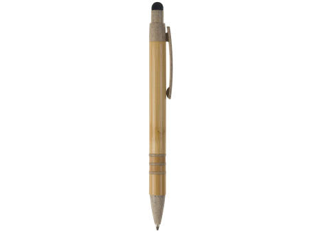 Kugelschreiber Bambus mit Touchpen und Weizenstroh Elementen