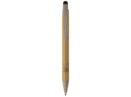 Kugelschreiber Bambus mit Touchpen und Weizenstroh Elementen