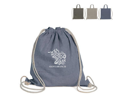 Tasche/Beutel mit Kordelzug aus recycelter Baumwolle 38x42cm