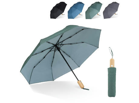 21” faltbarer Regenschirm aus R-PET -Material mit Automatiköffnung