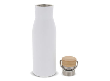 Isolier-Flasche mit Bambusdeckel, 500ml