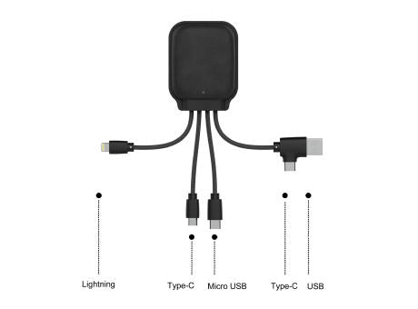 4001 | Xoopar Iné Gamma NFC Powerbank with Charging cables 3000mAh