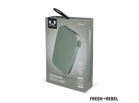 2PB18100 | Fresh 'n Rebel Powerbank 18000mAh USB-C Fast Charging 20W