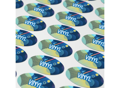 Vinyl Sticker Oval 30x15mm