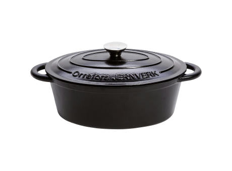Orrefors Jernverk Emaillierte Ovale Eisenpfanne 3.5L