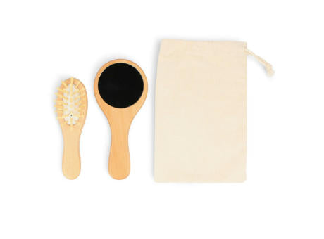 Schima superba Holz Pinsel & Spiegel Set