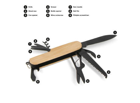 Multi-Tool-Bambus 9 Funktionen