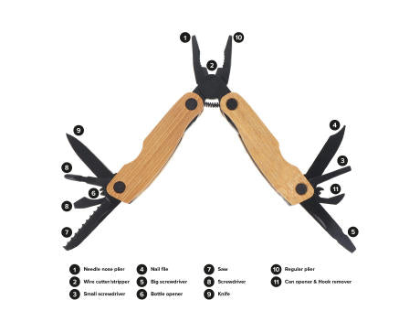 Multi-Tool Bamboo 12 Funktionen