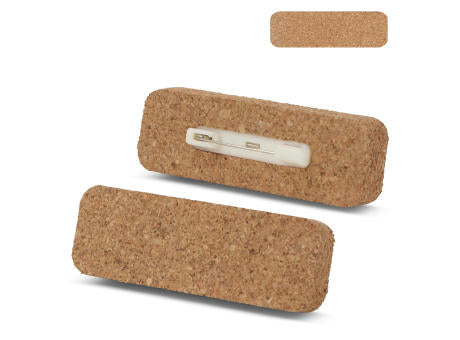 Namensschild Kork mit Anstecknadel