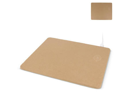 Mousepad mit kabellosem Ladegerät aus Recyclingpapier